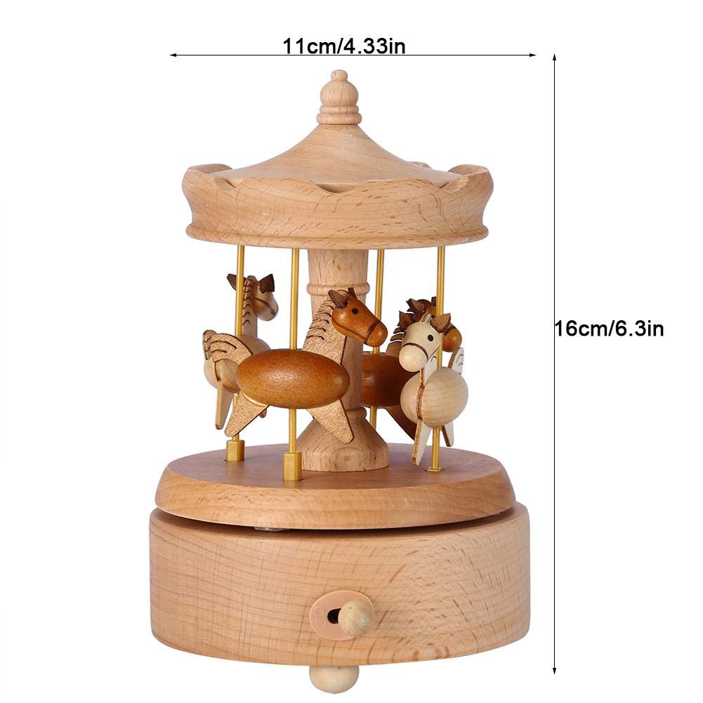 Amazon.co.jp: オルゴール、木製オルゴール、回転木馬、音楽ボックス